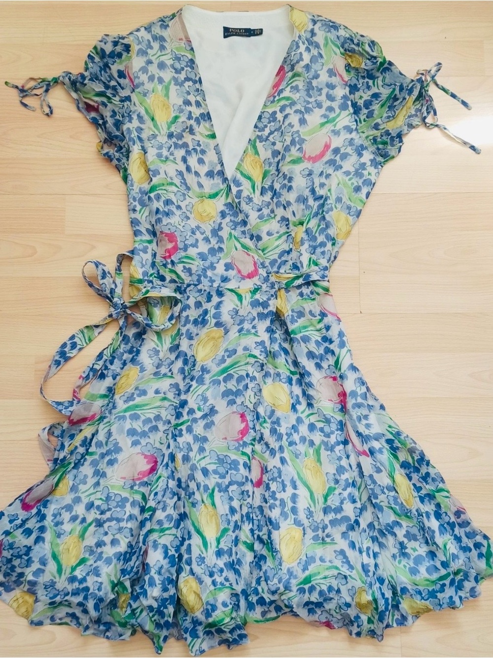 Polo Ralph Lauren Womens Dress Floral Tulip Wrap size 4